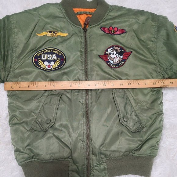 Disneyland Resort Mickey Jacket Flying Ace Size S 5/6 Reversible Bomber Jacket - Picture 9 of 10